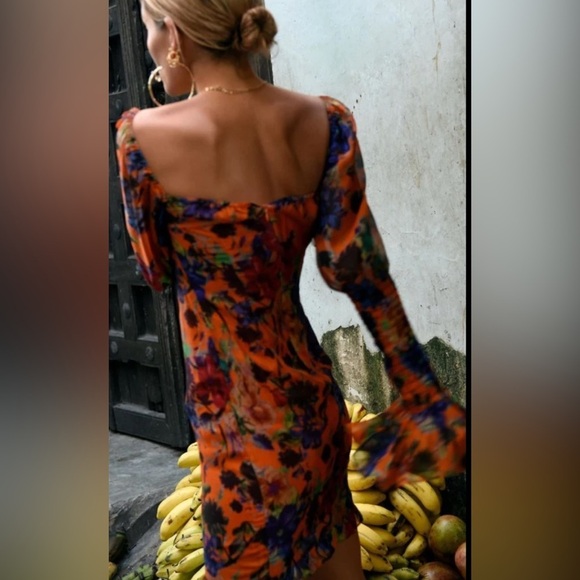 Rat & Boa Naomi Mini Dress Orange Size Medium - Picture 4 of 12